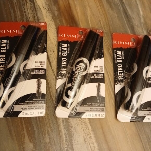 RIMMEL LONDON Scandaleyes RETRO GLAM Mascara 003 Extereme Black / 0.41 oz - Picture 2 of 2